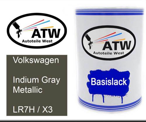 Volkswagen, Indium Gray Metallic, LR7H / X3: 500ml Lackdose, von ATW Autoteile West.